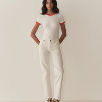 VIVI RINGER TEE -- SALT