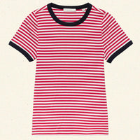 VIVI TEE -- ROUGE NANTUCKET STRIPE