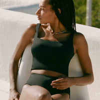 The Siren Swim Tank - Flat - Black