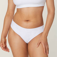 The Classic Bikini Bottom - Eco Nylon - White
