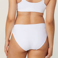 The Classic Bikini Bottom - Eco Nylon - White
