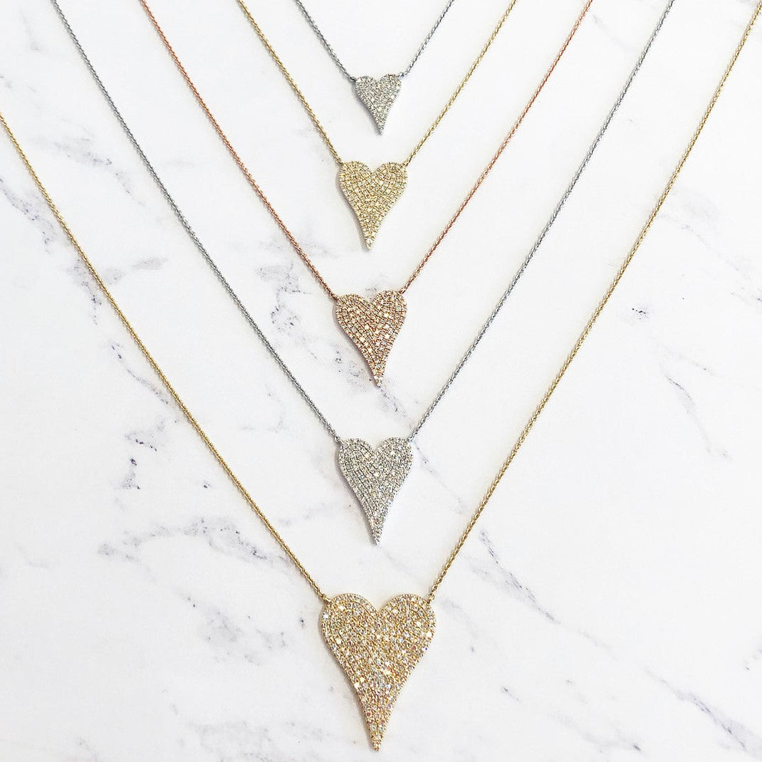 Large Diamond Heart Necklace