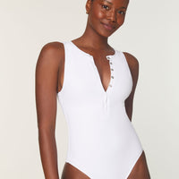 The Malibu One Piece - Eco Nylon - White - Classic