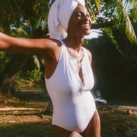 The Malibu One Piece - Eco Ribbed - White - Classic