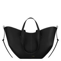 Cyme - Textured Black with Ecru Stitching