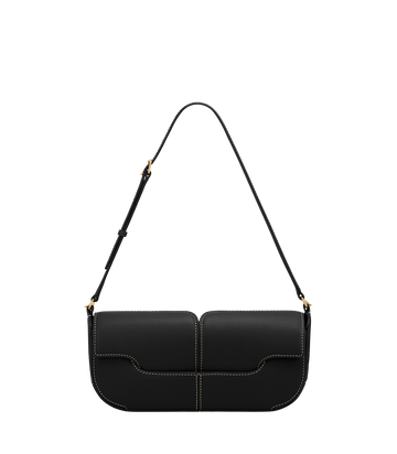 Osmo - Smooth Black with Ecru Stitching