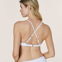 The Valencia Bikini Top - Ribbed - White